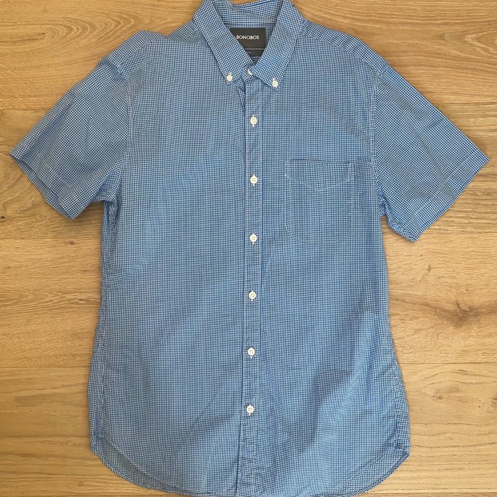 Bonobos S/S Button Down Med Trim Gingham